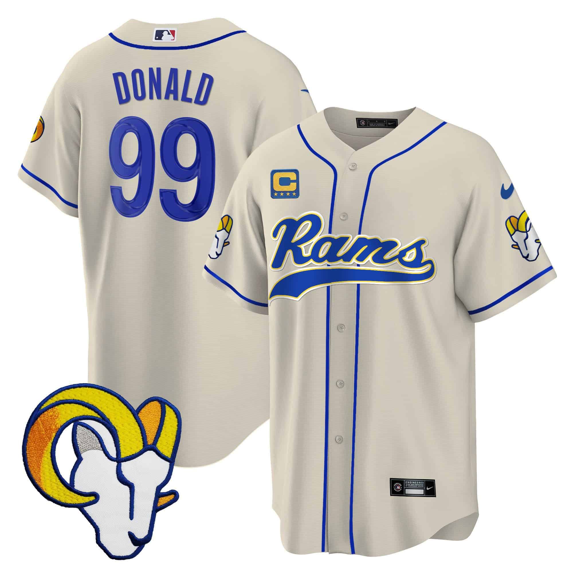 Men Los Angeles Rams #99 Donald Grey 2024 Nike Baseball NFL Jersey->indianapolis colts->NFL Jersey